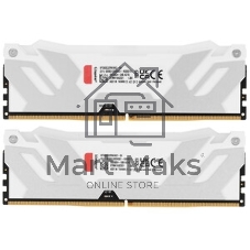 Оперативная память Kingston Fury Renegade, DDR5, 64Gb (2x32Gb), 6400MHz, CL32, DIMM, радиатор, RGB, белый