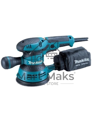 Шлифовальная машина Makita BO5041 ЭШМ,300Вт,ф125мм,4000-12000об\м,ампл-2.8мм,1.4кг,кор,п\сборник,доп.рукоятка