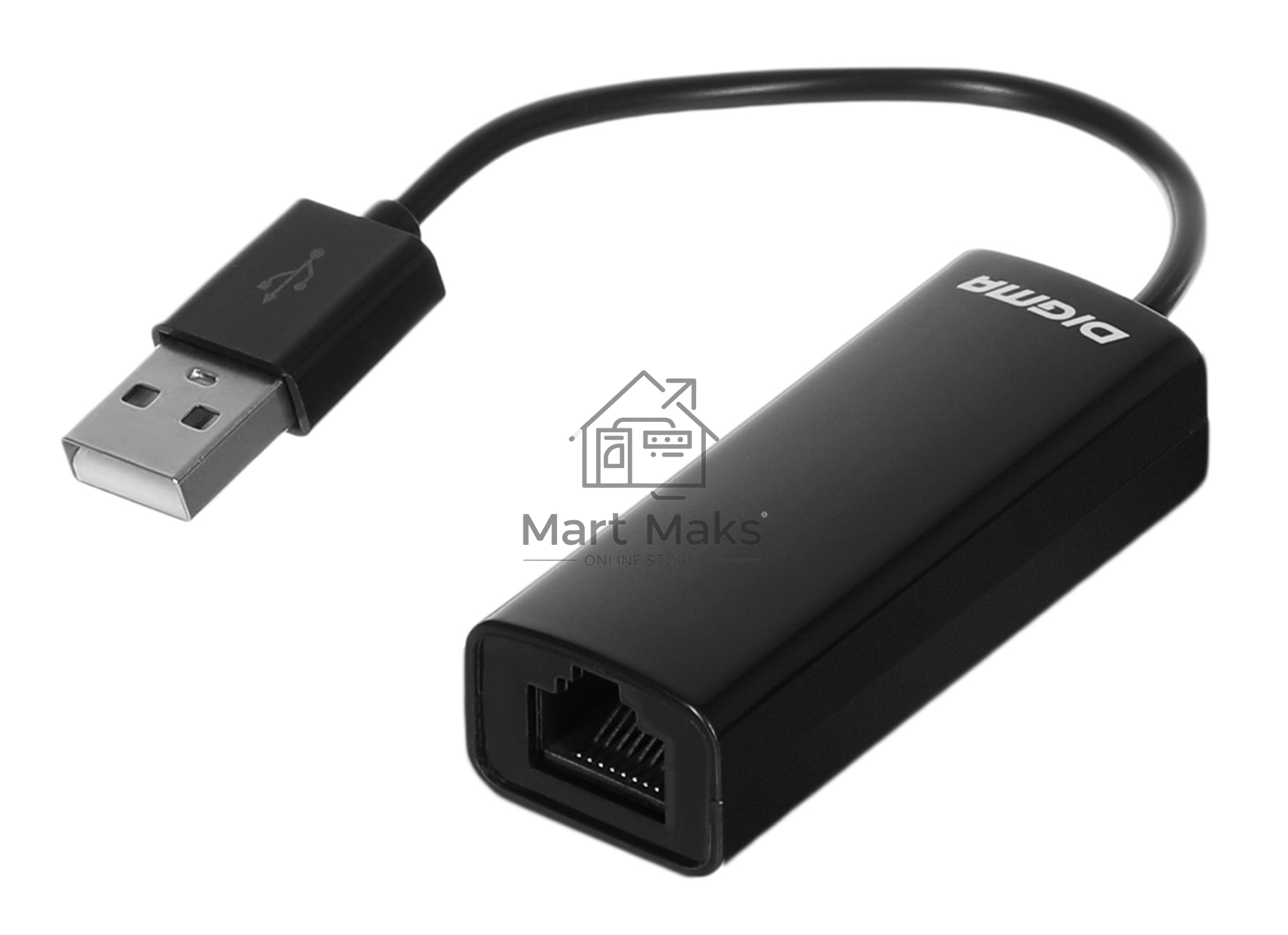 Сетевой адаптер Digma D-USB2-LAN100 Net Adapter Ethernet USB 2.0 (pack:1pcs)