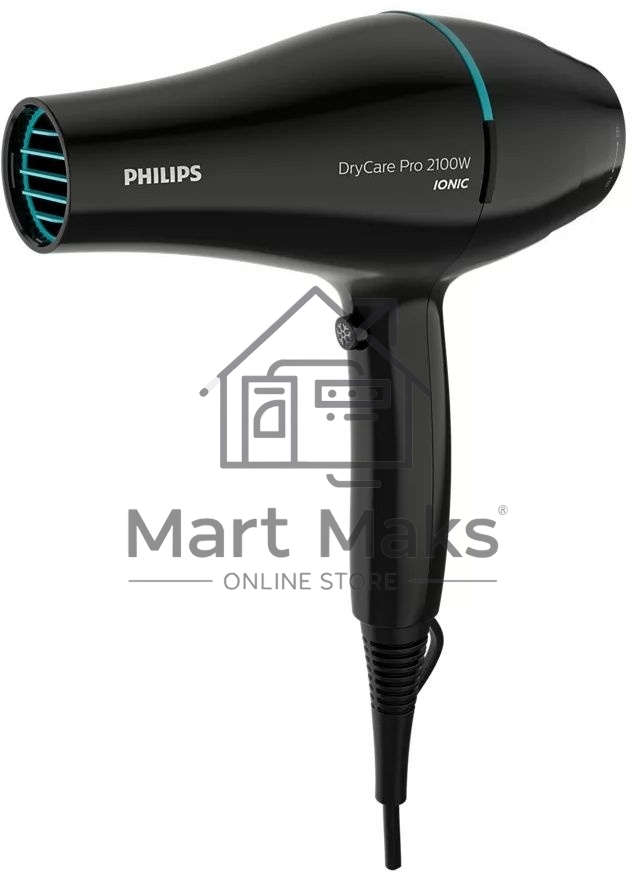 Фен Philips BHD272/00  2100 Вт, ионизация, 6 настроек температуры/скорости воздушного потока, насадка-концентратор 9 мм, холодный обдув, черный