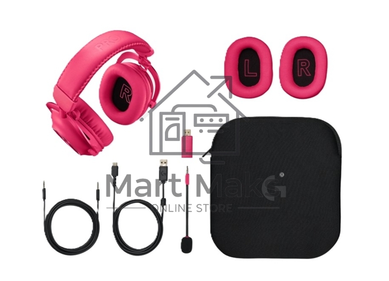 Игровая беспроводная гарнитура Logitech G Pro X 2 Wireless, розовый 981-001275
