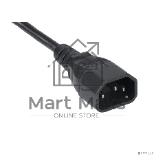 Шнур для блока питания Cabeus, IEC 320 C13, вилка IEC 60320 С14, 1.8 м, 10А, количество проводов и сечении 3x0,75 мм2, цвет: черный