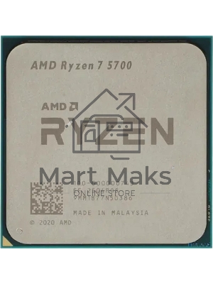 Процессор CPU AMD Ryzen 7 5700 TRAY 100-000000743 (AM4, 3.7GHz up to 4.6GHz/8x512Kb+16Mb, 8C/16T, 7nm, 65W, unlocked)