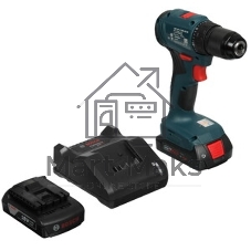 Дрель-шуруповерт Bosch GSR 185-LI, 18 В, 4 Ач, 50 Нм, бесщеточный