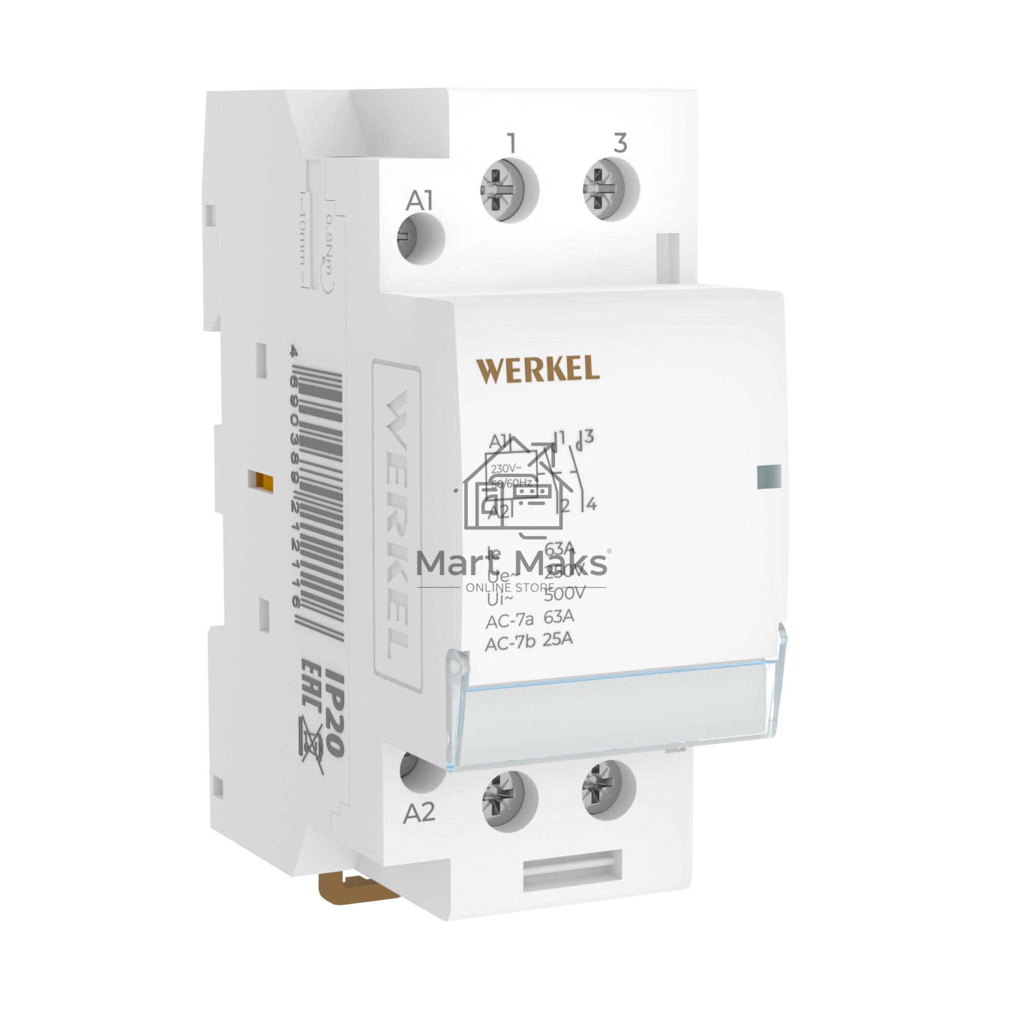 Контактор модульный Werkel 63 A 2NO (2 мод.) W942M63O