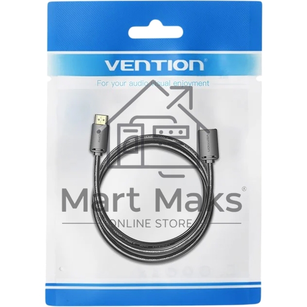 Кабель-удлинитель Vention HDMI High speed v2.0 with Ethernet 19F/19M - 5м