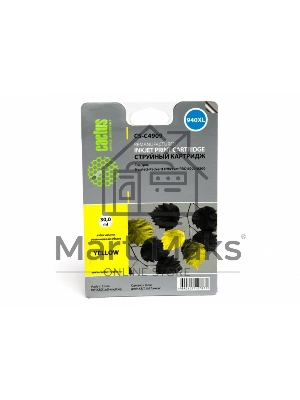 Картридж струйный Cactus CS-C4909 №940 желтый (30 мл) для HP OfficeJet PRO 8000/8500