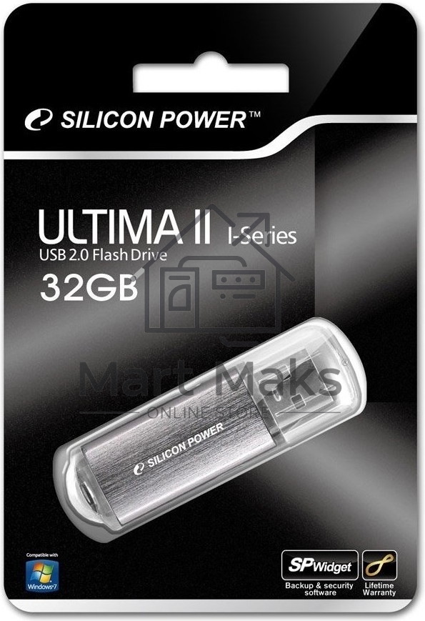 Флешка USB R/W R/W 32Gb Ultima II-I Series SP032GBUF2M01V1S USB2.0 серебристый