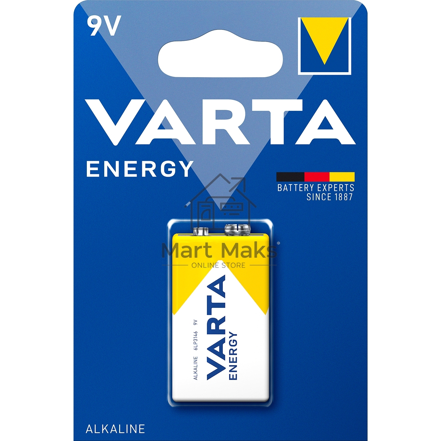 Батарейки VARTA ENERGY 9V бл. 1