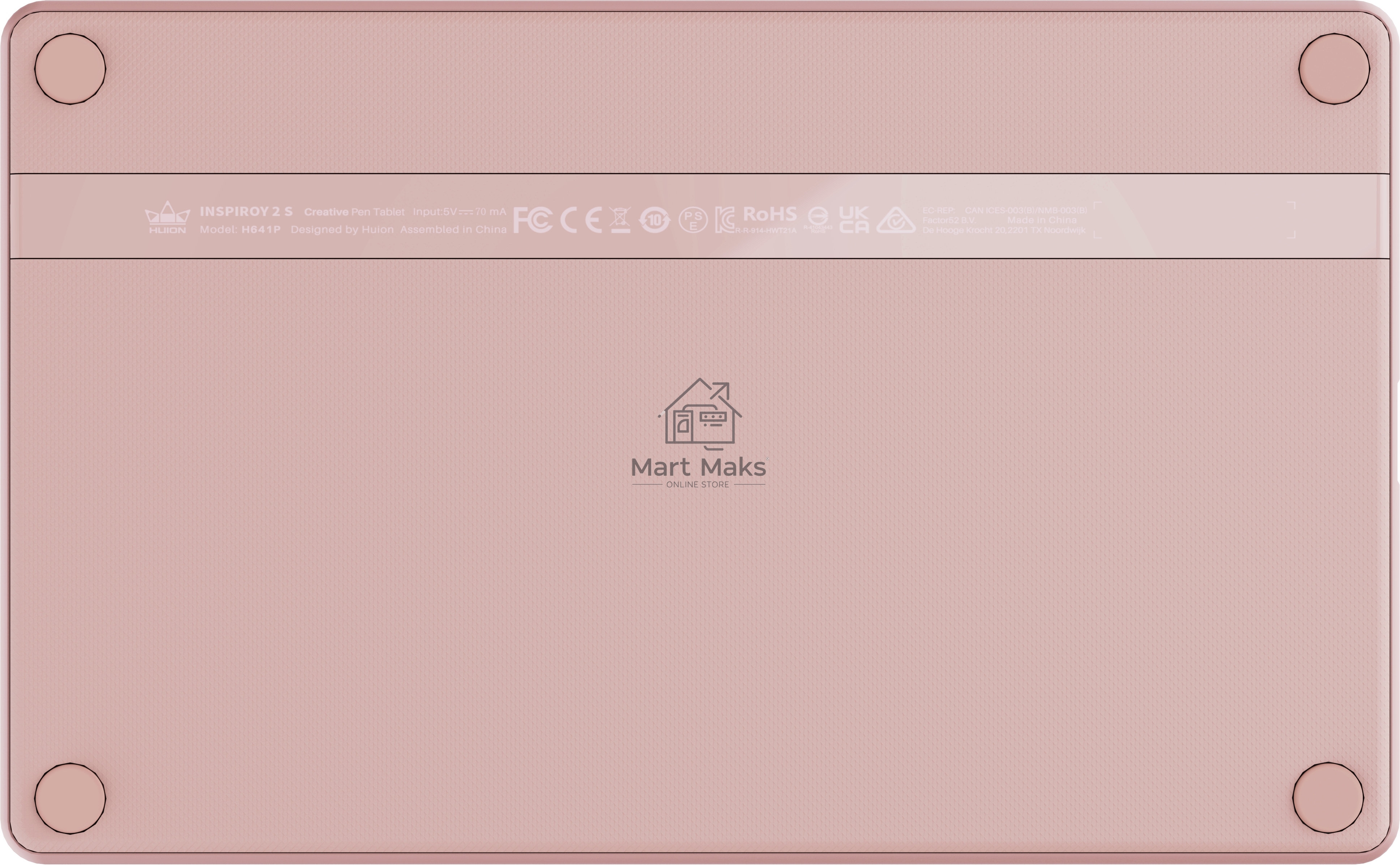 Графический планшет Huion INSPIROY 2 S H641P Pink