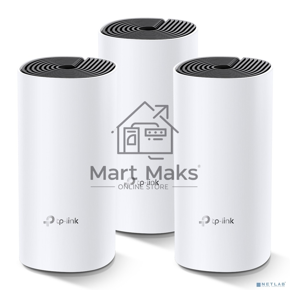 Бесшовный Mesh роутер TP-Link Deco M4 (DECO M4(3-PACK)) AC1200 10/100/1000BASE-TX (упак.:3шт)