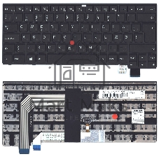 Клавиатура для ноутбука Lenovo Thinkpad T460S 13 черная без подсветки