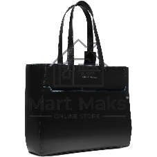 Деловая сумка женская с отделением для ноутбука Piquadro Blue Square BD6680B2/N натур.кожа черный