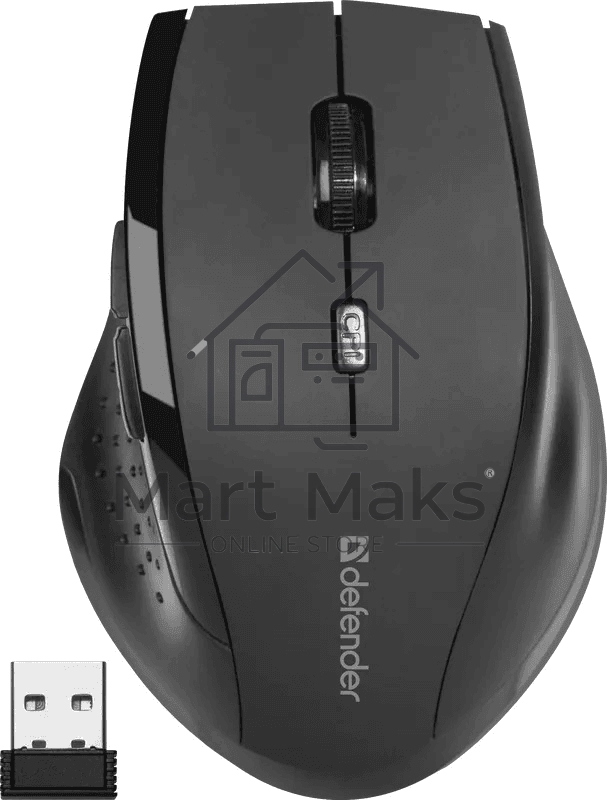 Мышь беспроводная Defender Accura MM-365 черный, 1600 dpi, радиоканал, USB, кнопки - 6
