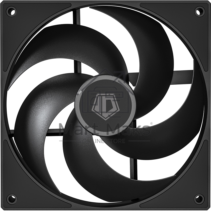 Вентилятор для корпуса ID-Cooling AS-140-K черный, 140 мм, 1800 об/мин, 24.9 дБ, 4 pin