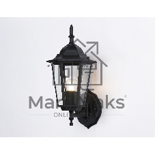 Уличный настенный светильник Ambrella light ST2010 BK/CL черный/прозрачный IP54 E27 max 40W 360*150*210