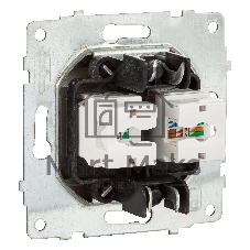 Ovivo Механизм роз. комп. 2-местн. (RJ45 CAT6), серебро, 600-000310-230