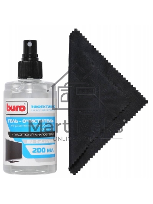 Чистящий набор (салфетки + гель) Buro BU-Gel screen для экранов и оптики 200мл