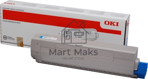 Картридж лазерный Oki C831/841 голубой 10K