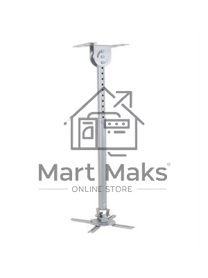 Крепеж Wize WPD-S серебро Универсальное комплект для проектора, длина штанги 82-141 см, наклон +/- 15°, поворот +/- 15°, до 12 кг, 260х260