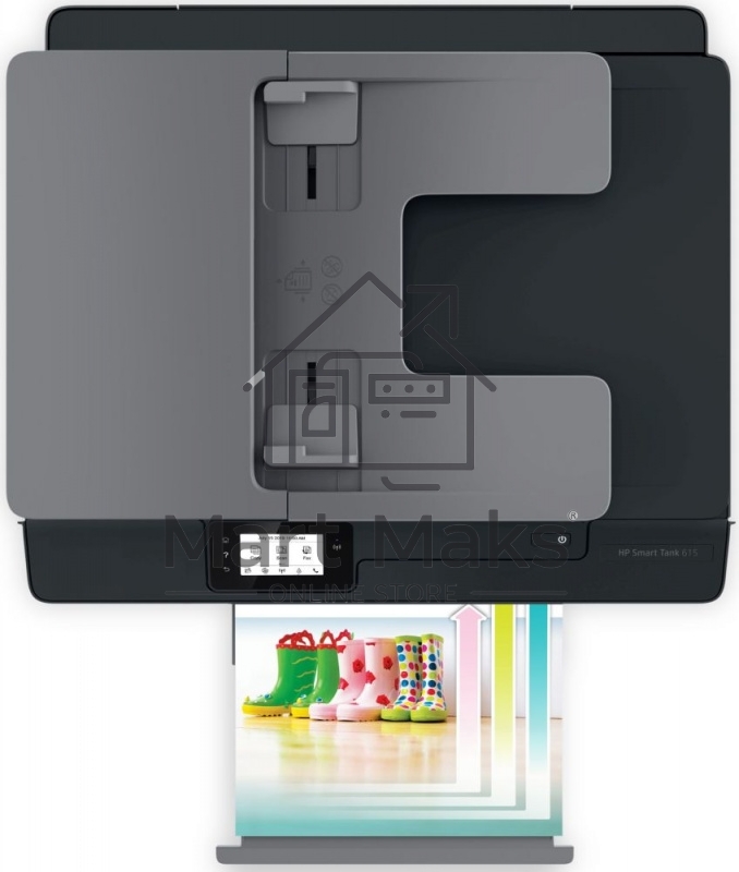 МФУ струйный HP Smart Tank 615 AiO (Y0F71A), A4, цветной, печ. до 22 стр/мин. (ч/б) до 16 стр/мин. (цвет), скан. до 5 стр/мин. (ч/б) 3 стр/мин. (цвет), 1200 x 1200 dpi (ч/б печать, скан.) 1200 x 4800 dpi (печать цвет), USB, Wi-Fi, BlueTooth, Air Print, Mo