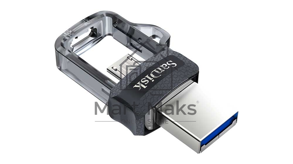 Флешка USB R/W 256GB SanDisk Ultra Android Dual Drive OTG, m3.0/USB 3.0, Black