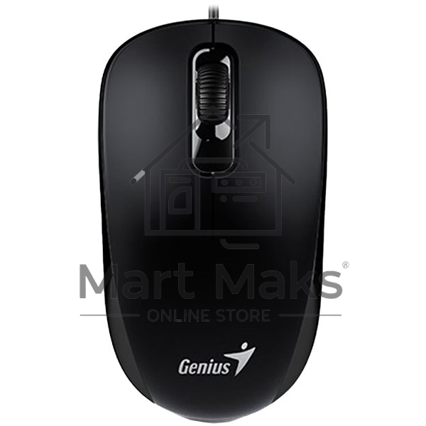 Мышь проводная Genius DX-110 черный, 1000 dpi, USB, кнопки - 3