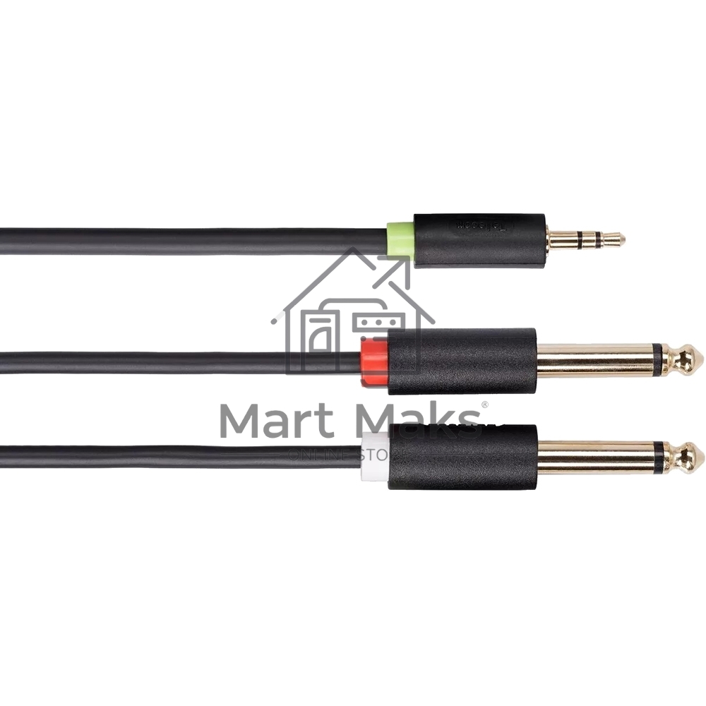 Кабель-адаптер 3.5ST(M)/2X6.35 ST(M), 1.5м, Telecom PRO <TAV6168-1.5M>