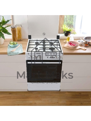 Плита комбинированная Gorenje GK6A20WF белый, конфорок 4 газовых, духовка 65 л, 60 см x 85 см x 60 см