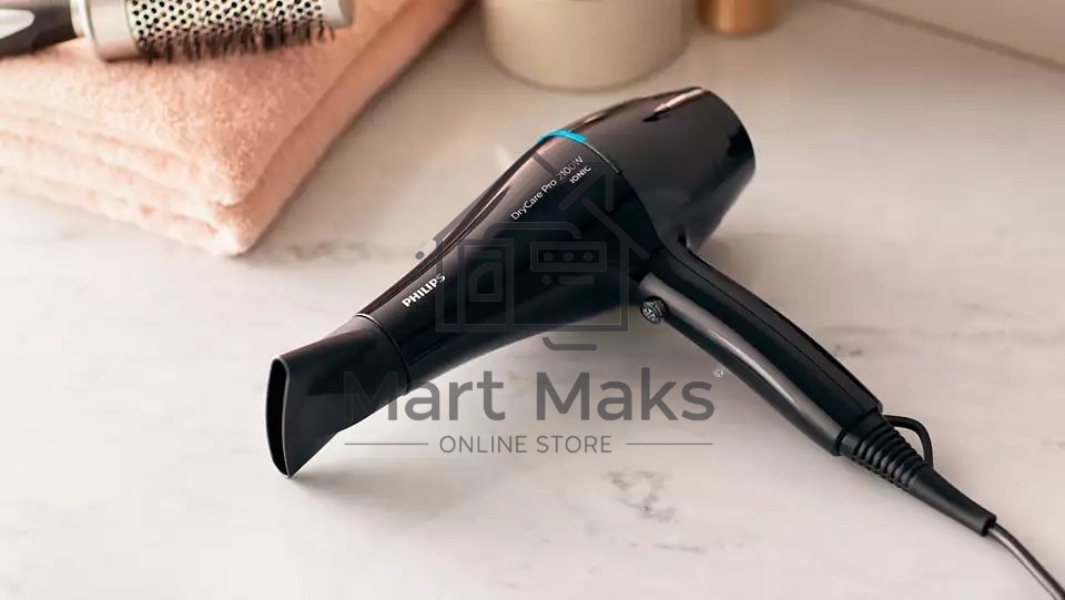 Фен Philips BHD272/00  2100 Вт, ионизация, 6 настроек температуры/скорости воздушного потока, насадка-концентратор 9 мм, холодный обдув, черный