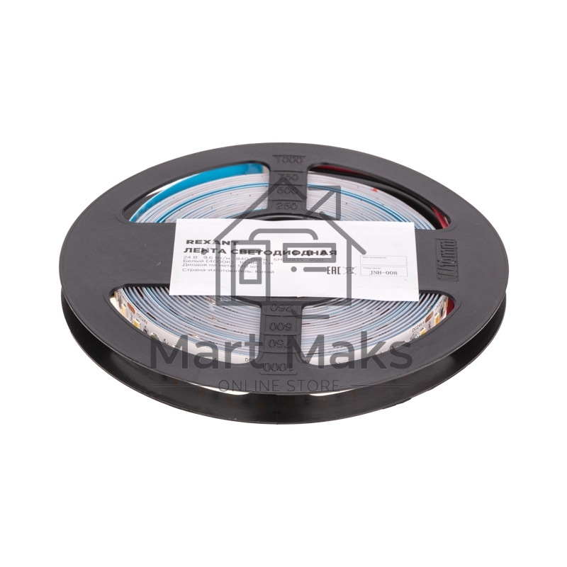 Лента светодиодная 24В, SMD2835, 9,6Вт/м, 120 LED/м, 4000K, 10мм, 5м,IP20 Rexant