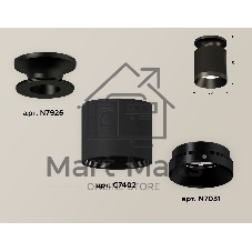 Светильник Ambrella Light XS7402062 SBK/PBK черный песок/черный полированный MR16 GU5.3 (N7926, C7402, N7031)