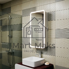 Зеркальный шкаф Bau Stil 40х80, LED подсветка, сенсор, плавное закрывание, оборачиваемый
