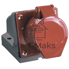 Розетка 124 стационарная 3Р+РЕ 32А 380В IP44 IEK