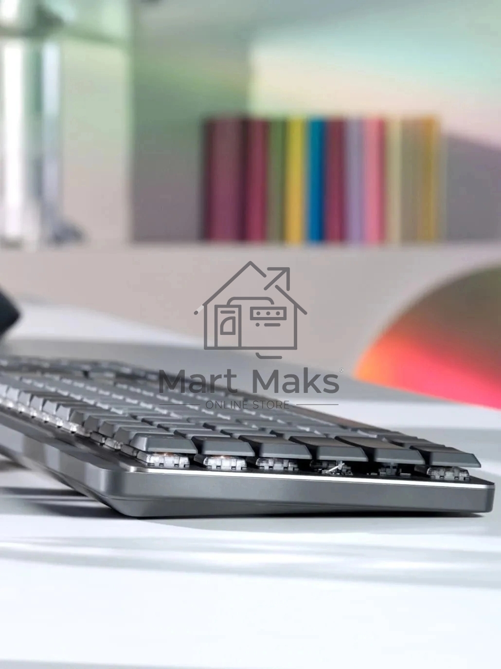 Клавиатура Logitech MX Mechanical механическая черный USB беспроводная BT/Radio slim LED (920-010766)
