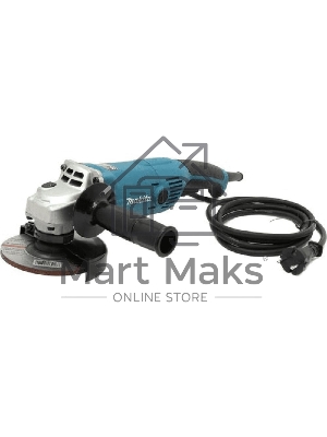 Угловая шлифовальная машина Makita GA5021 ф125мм GA5021 1050Вт,11000об\м,2.3кг,кор,муфта SJS,фикс вкл-ля,шлиф диск