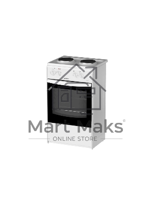 Плита электрическая Darina S EM 521 404 W белый/черный, конфорок 2 шт, духовка 45 л, 50 см x 85 см x 41 см