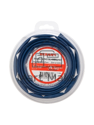 Трубка термоусаживаемая Rexant 6.0/3.0мм синяя. ролик 2.44 м