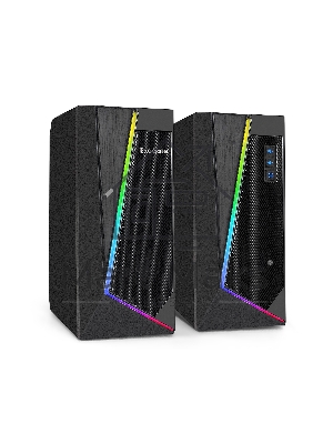 Акустическая система 2.0 ExeGate EX289688RUS Accord 240 (питание USB, 2х3Вт (6Вт RMS), 60-20000Гц, черный, RGb подсветка)
