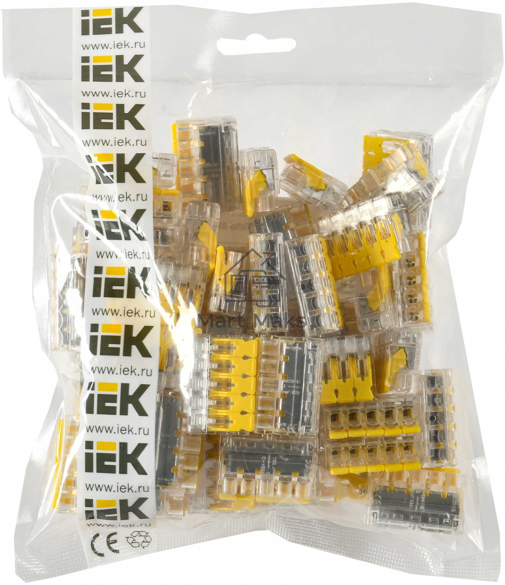 Клемма IEK СМК UKZ60-415-050 5x 0.2-0.4мм2 дл.19.2мм ш.30.4мм желтый (упак.:50шт)