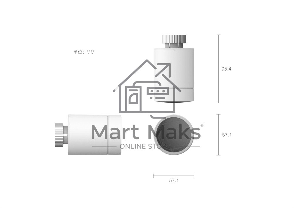 Термоголовка Aqara Smart Radiator Thermostat E1 (SRTS-A01) для радиат. резьбовой