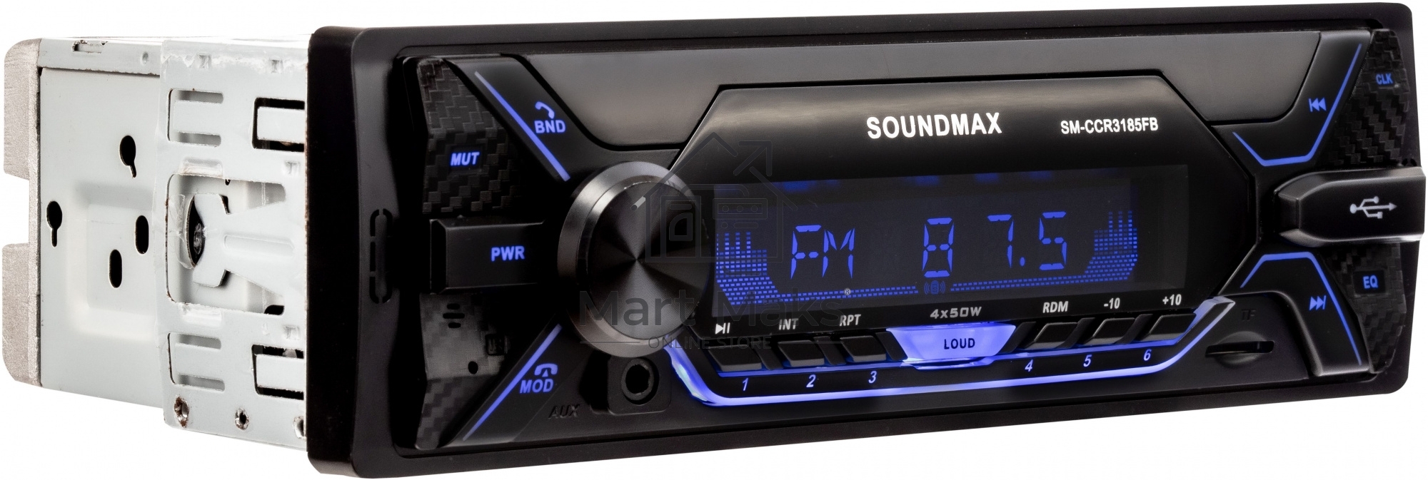 Автомагнитола Soundmax SM-CCR3185FB 1DIN 4x50Вт