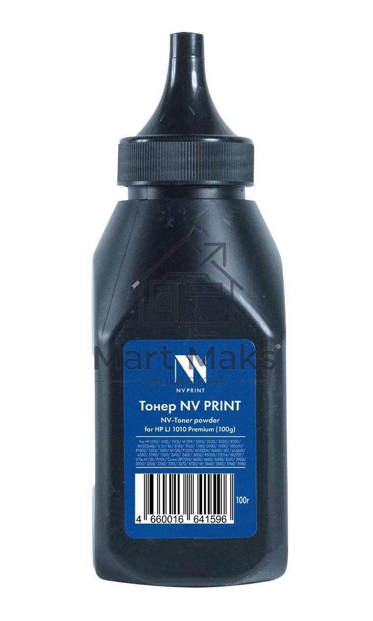 Тонер NVPrint HP 1010 (100г) для 1010, 1012, 1015, M1319, 3010, 3020, 3030, 3050, M1005mfp, LJ 5L, 6L, 3100, 2150, 1100, 3200, 1000, 1005W, P1002, 1003, 1009, M1120, P1505, M1522M, M400, 401, LJ 4240, 4350, 3390, 1320, 2410, 2420, 5200, P3005, P2014, M272