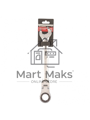 Ключ Matrix комбинированный трещоточный, 27 мм, CrV, шарнирный, зерк.хром