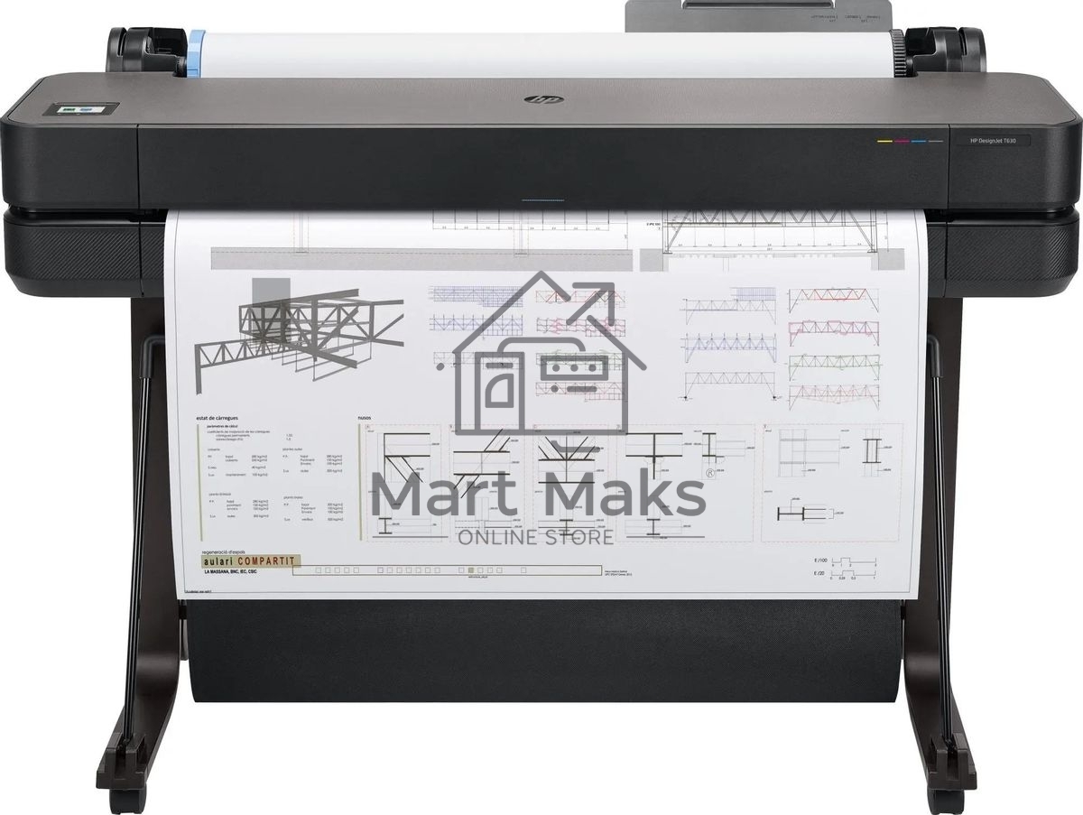 Плоттер струйный HP Designjet T630 (5HB11A), A0, 36