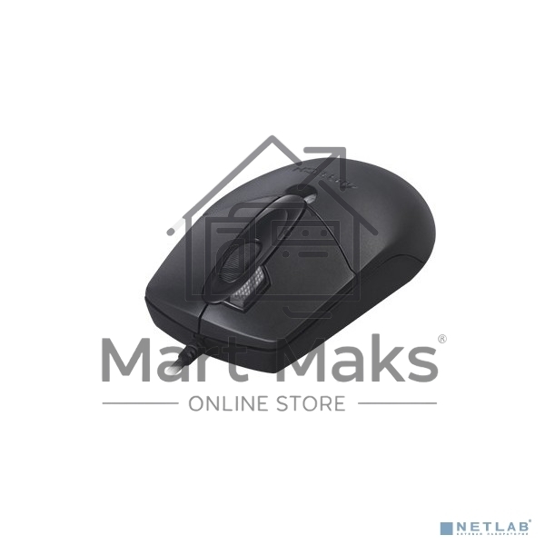 Мышь проводная A4Tech OP-730D черный, 1200 dpi, USB, кнопки - 4
