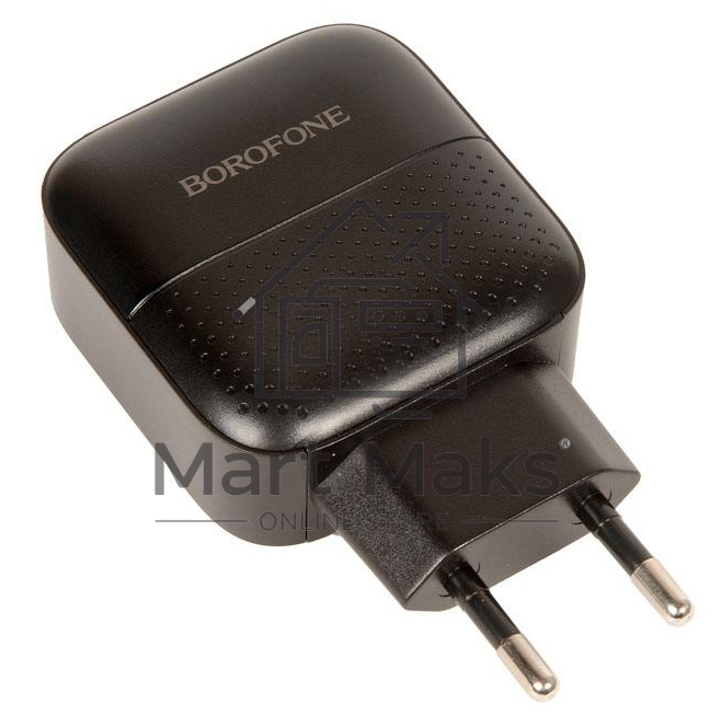 Зарядное устройство BOROFONE BA46A Premium, один порт USB, один порт Type-C, PD, 18W, 5V, 3.0A, черный