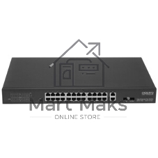 Коммутатор Osnovo SW-62422(400W) 26x100Mb 24PoE+ 400W неуправляемый