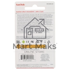 Флеш карта microSD 16GB SanDisk microSDXC Class 10 Ultra (SD адаптер) UHS-I A1 100MB/s