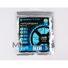 Светодиодная лента Ambrella light GS3603 2835 204Led/ 20W m/ 24V IP20 6500K/ 5000*14*1.2mm (2 конт.)
